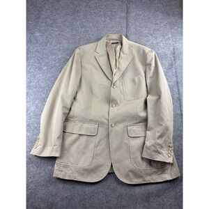 Polo Ralph Lauren Jacket Men's L Khaki Beige Blazer Modern Twill Sport Coat SEE